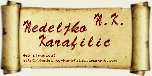 Nedeljko Karafilić vizit kartica